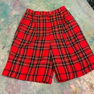 Vintage Tartan Wool Shorts